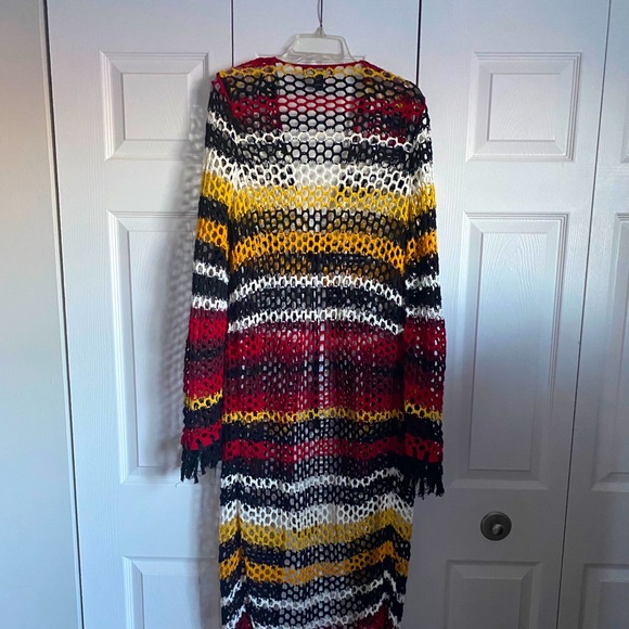 ORNATELY FRINGED CROCHETED SWEATER - Picture 7 of 12